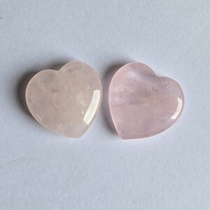 💗 Rose Quartz Crystal Hearts